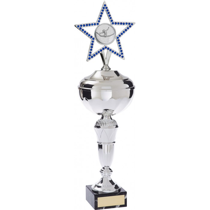 GYMNASTICS TROPHY FEATURING GEMSTONE STAR-  CHOICE OF SPORTS CENTRE / 4 SIZES AND COLOURS